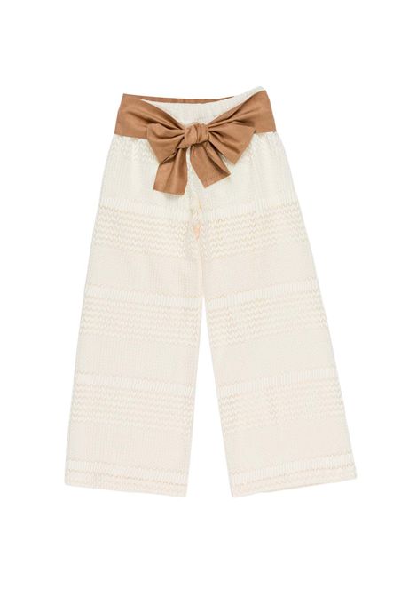 Pantalone con fiocco Lù-Lù BY MISS GRANT | LL4266LATTE